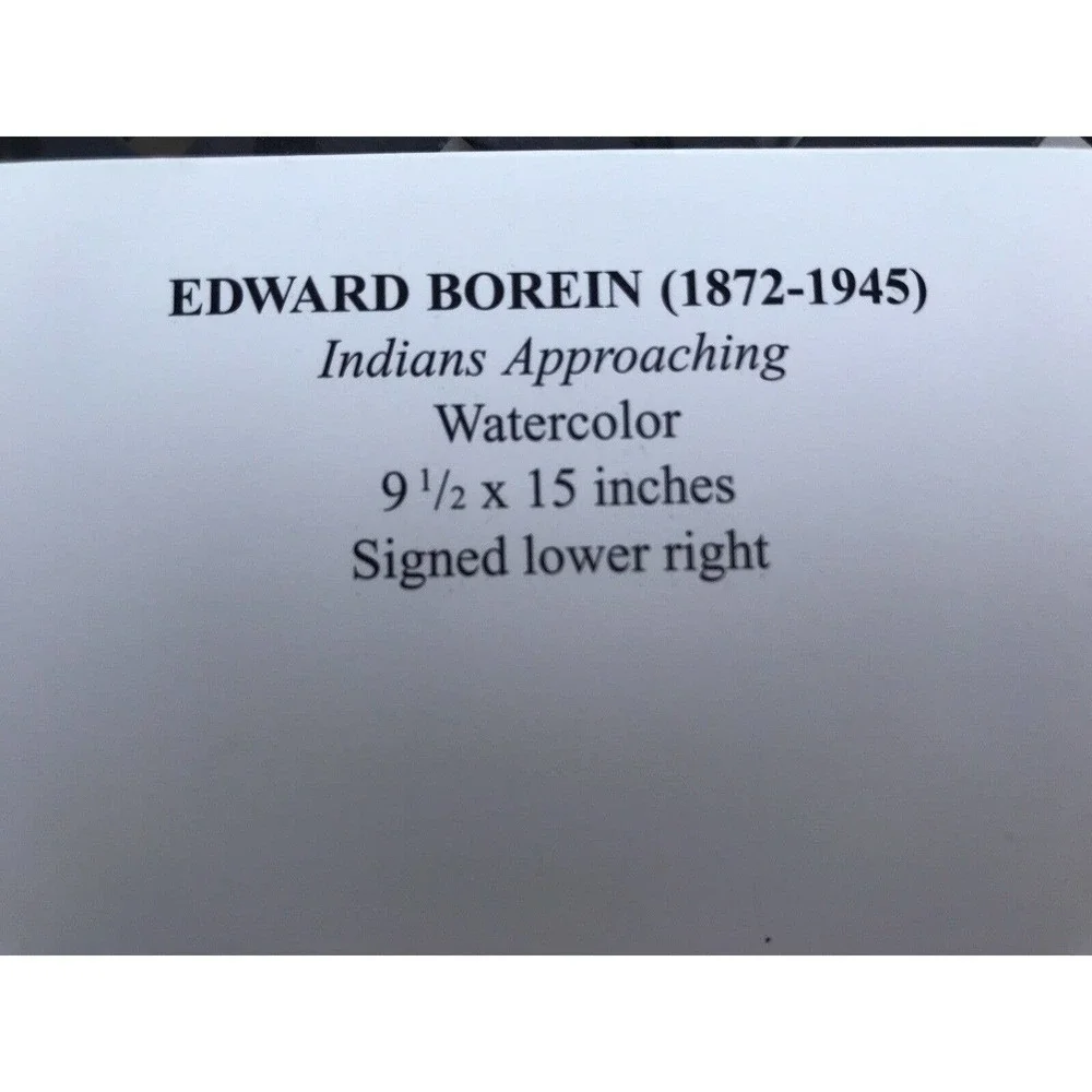 Stationery Borein Indians Approaching 10Cards/Envelopes Arlington Gallery